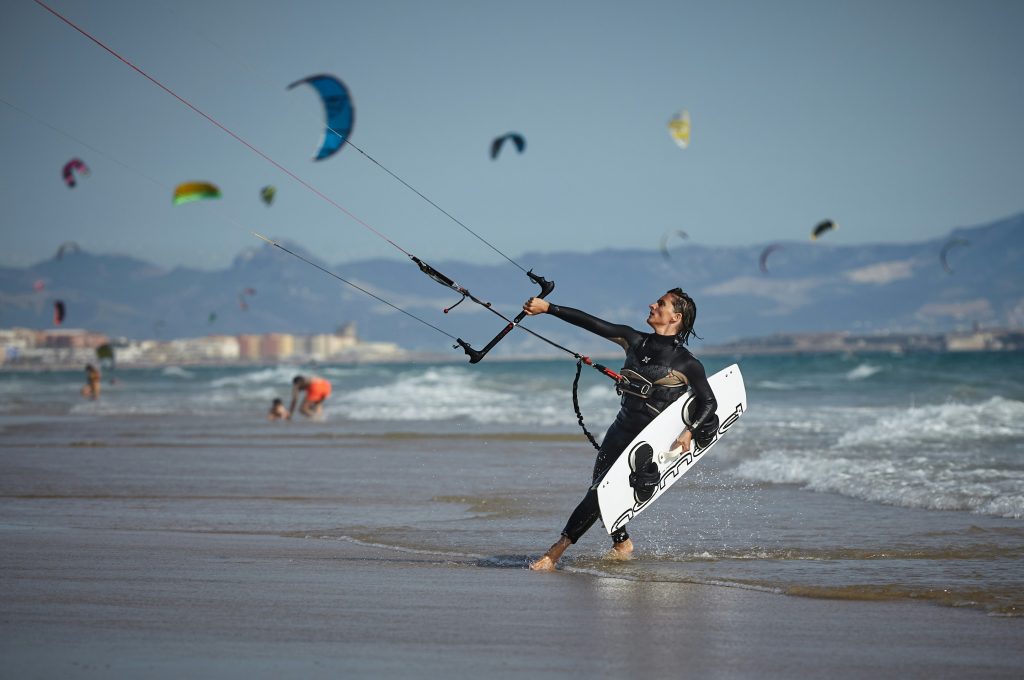 cabarete kite surf, ragazza sulla spiaggia, punto di rotta