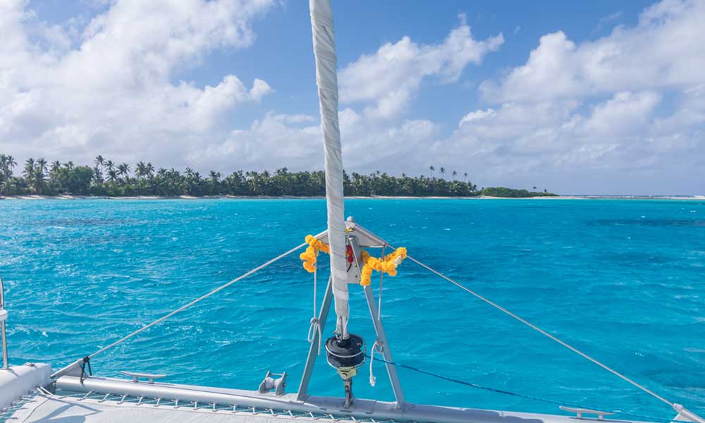 isola di saona in catamarano e barca, punto di rotta