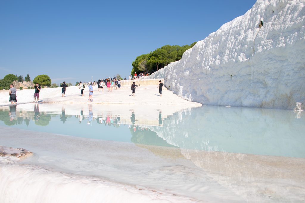 pamukkale turchia, cascate pietrificate, punto di rotta