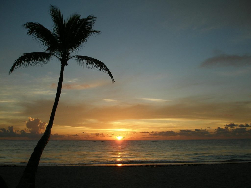 tramonto isola saona, punto di rotta