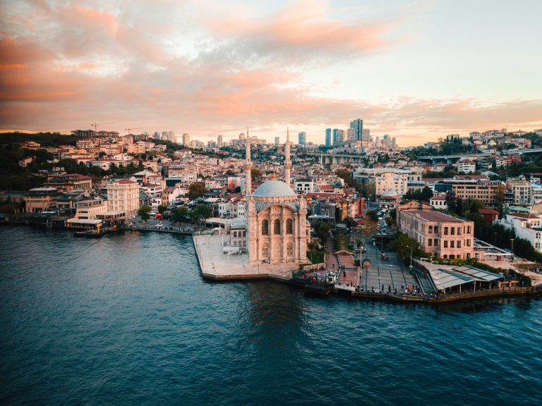 ortakoy come arrivare, panorama al tramonto, punto di rotta