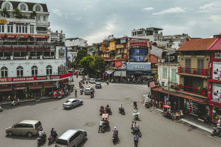 hanoi, strade, punto di rotta